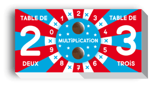 Les TABLES de MULTiPLiCATiONS <br> <span style="font-size:0.7em">Tables de 2-3 (face A) <br> Tables de 4-5 (face B)</span>